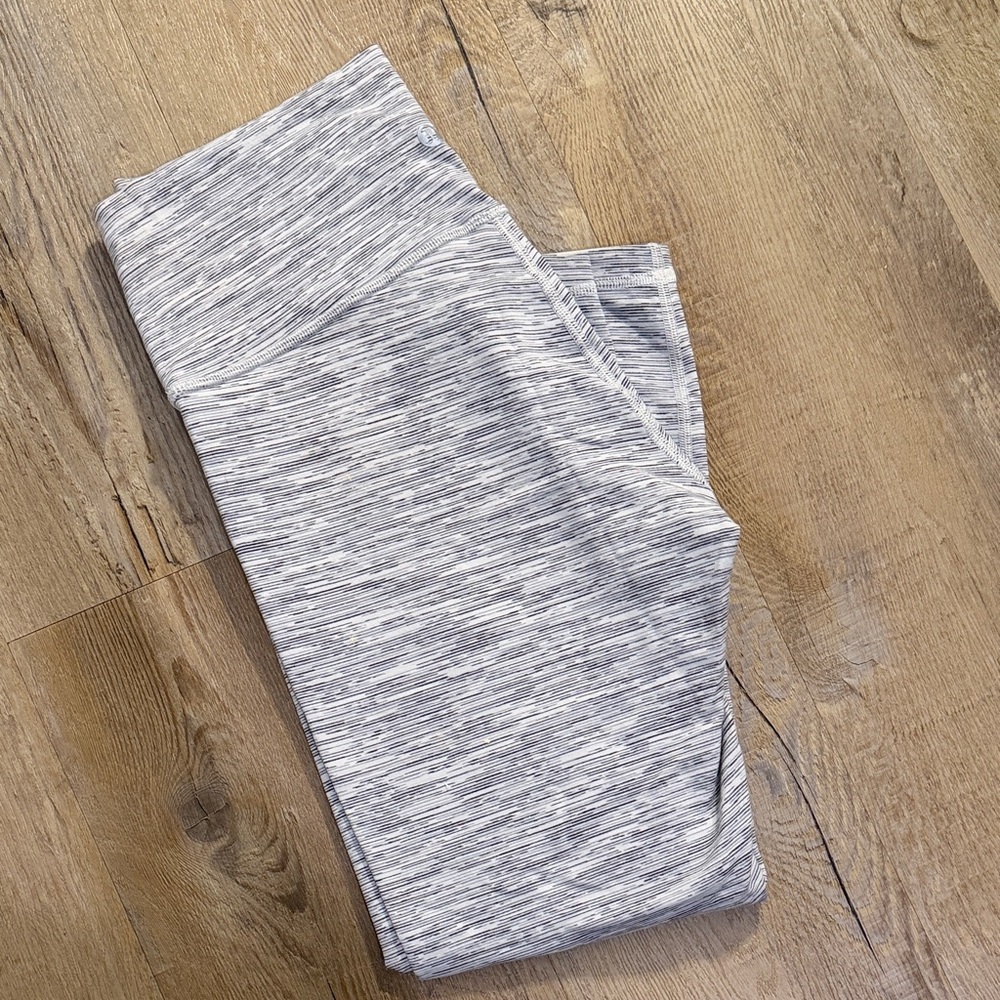 Gray Lululemon Wee are From Space Heathered Leggings